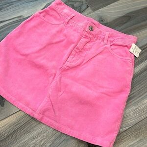 Brandy Melville John Galt corduroy pink skirt